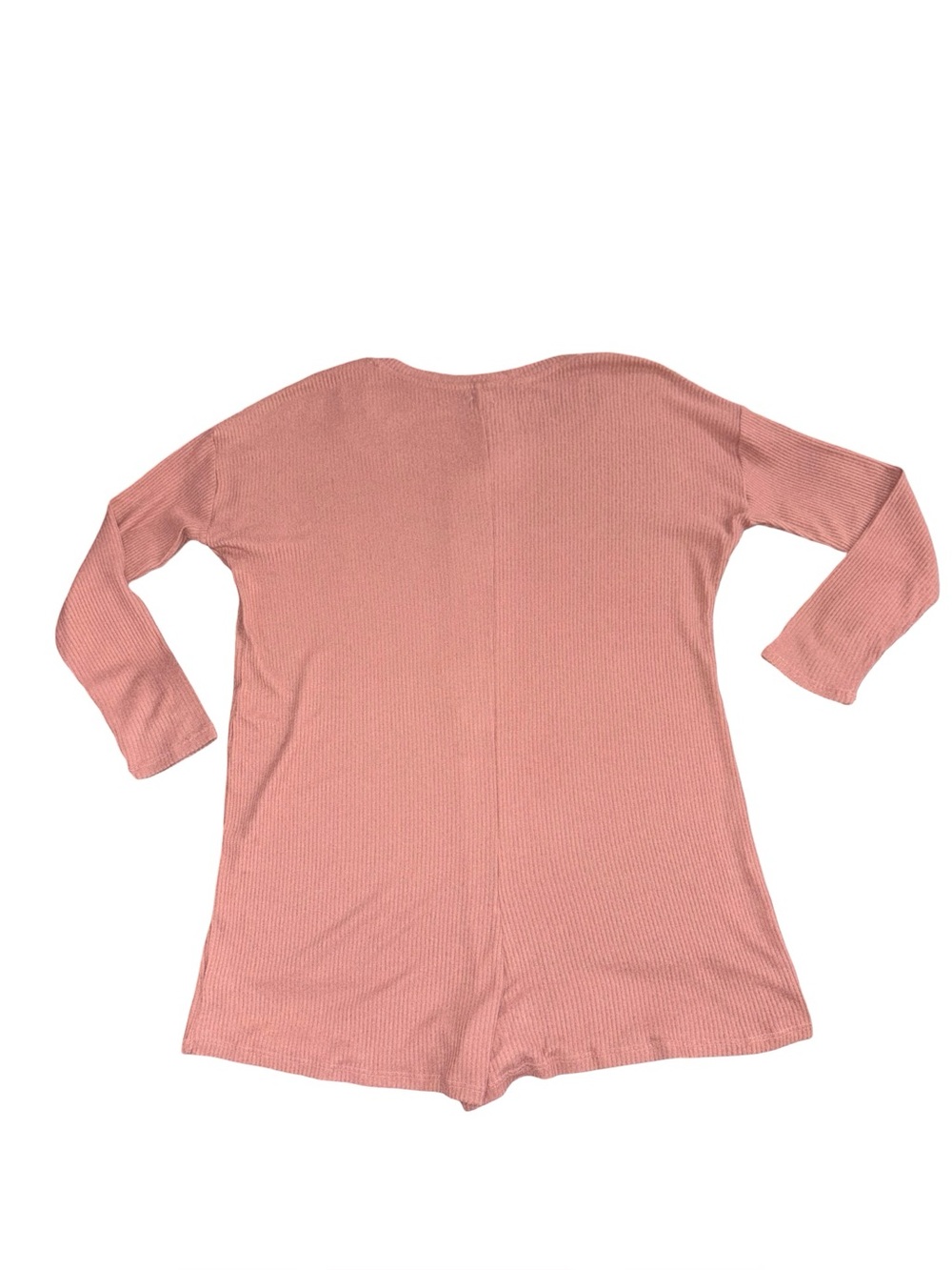Aerie Ribbed Henley Sleep Romper Pink Oversized Size Medium Lounge 1-piece - Picture 3 of 10